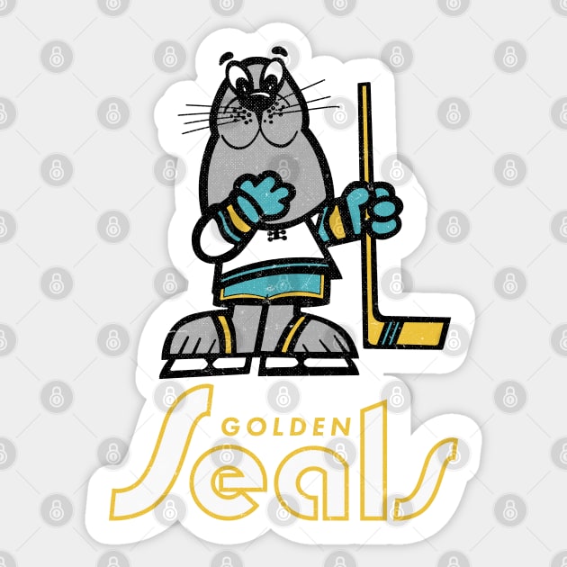 Vintage Sparky of the California Golden Seals Hockey Sticker by LocalZonly